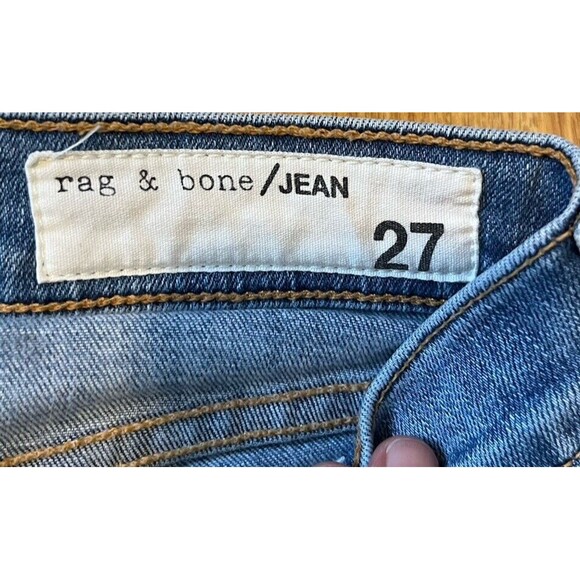 Rag & Bone Distressed Capri Skinny Light Wash Jeans Size 27 - Picture 3 of 8